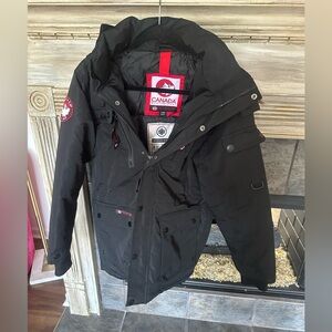 Boys 14/16 Canada weather gear black coat ski jacket